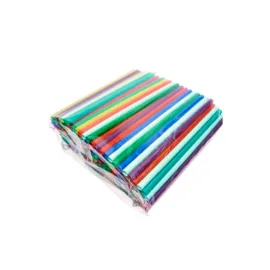 Трубочки прямые цветные 12×210 (250 шт.)